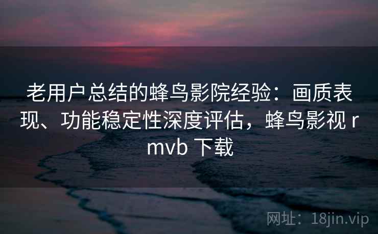 老用户总结的蜂鸟影院经验：画质表现、功能稳定性深度评估，蜂鸟影视 rmvb 下载