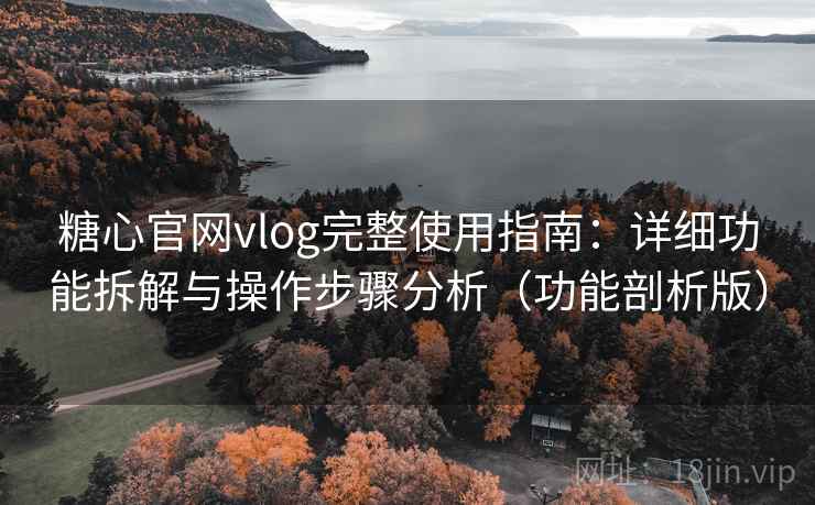 糖心官网vlog完整使用指南：详细功能拆解与操作步骤分析（功能剖析版）