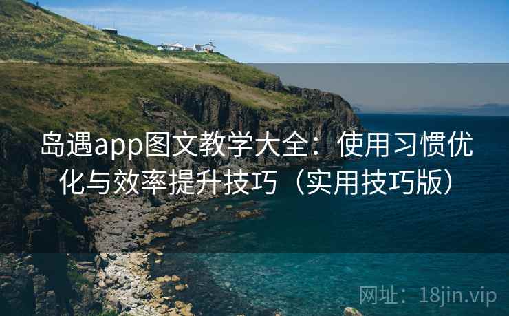 岛遇app图文教学大全：使用习惯优化与效率提升技巧（实用技巧版）