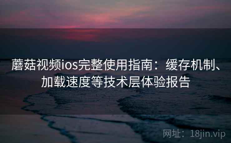 蘑菇视频ios完整使用指南:缓存机制、加载速度等技术层体验报告 蘑菇视频ios完整使用指南:缓存机制、加载速度等技术层体验报告