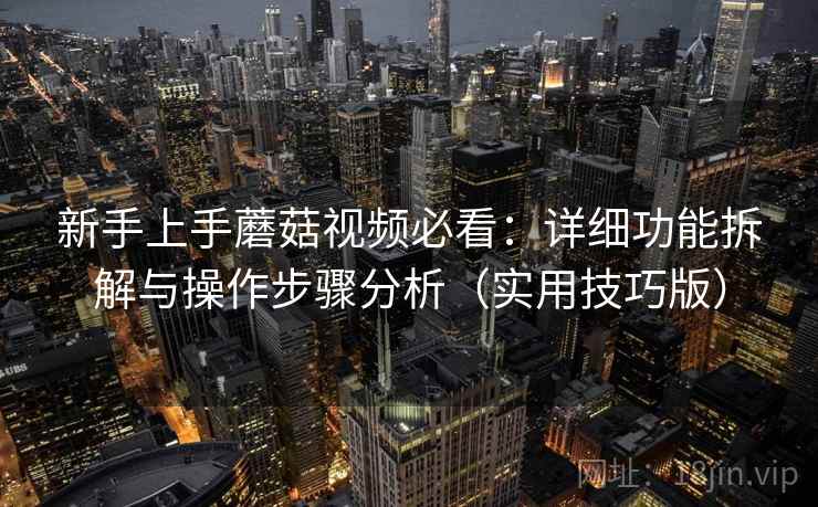 新手上手蘑菇视频必看：详细功能拆解与操作步骤分析（实用技巧版）