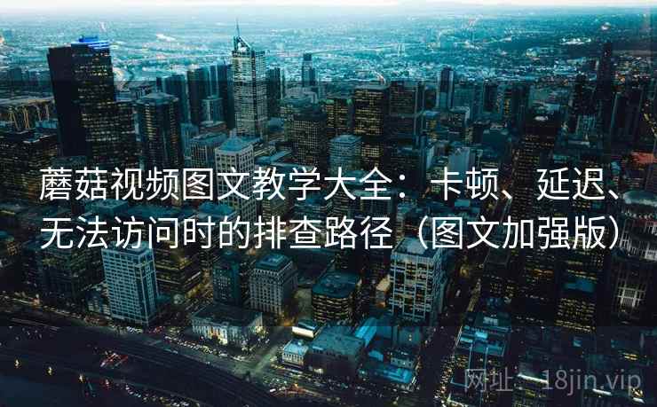 蘑菇视频图文教学大全：卡顿、延迟、无法访问时的排查路径（图文加强版）