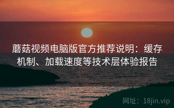 蘑菇视频电脑版官方推荐说明：缓存机制、加载速度等技术层体验报告