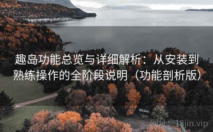 趣岛功能总览与详细解析：从安装到熟练操作的全阶段说明（功能剖析版）