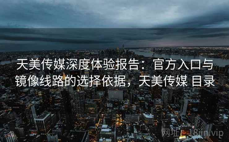 天美传媒深度体验报告：官方入口与镜像线路的选择依据，天美传媒 目录