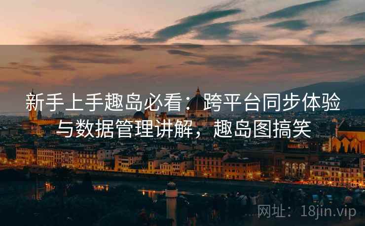 新手上手趣岛必看：跨平台同步体验与数据管理讲解，趣岛图搞笑