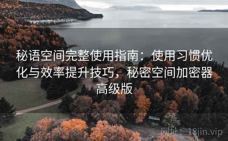 秘语空间完整使用指南：使用习惯优化与效率提升技巧，秘密空间加密器高级版