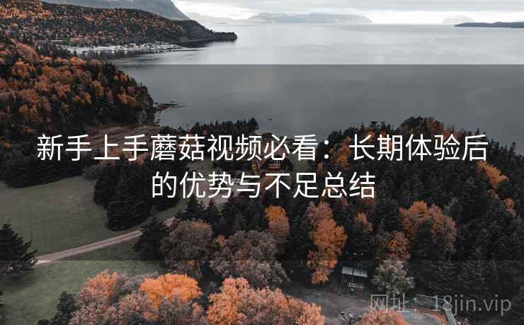新手上手蘑菇视频必看:长期体验后的优势与不足总结 新手上手蘑菇视频必看:长期体验后的优势与不足总结