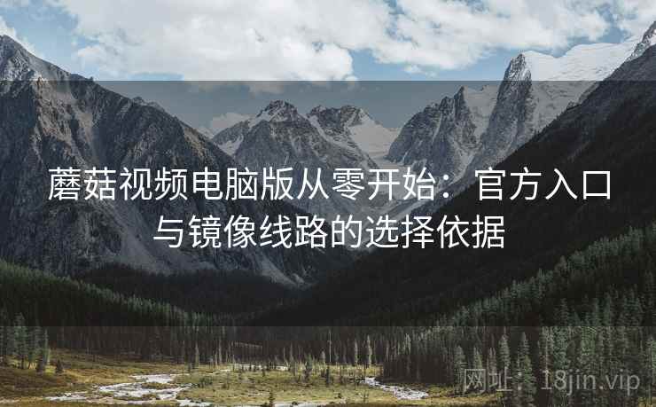 蘑菇视频电脑版从零开始：官方入口与镜像线路的选择依据
